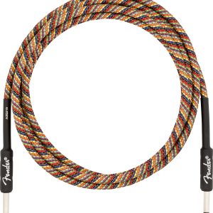 FENDER 10' FESTIVAL INSTRUMENT CABLE, RAINBOW, RIGHT ANGLE
