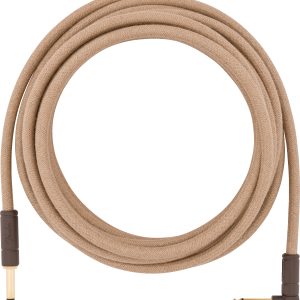 FENDER 18.6' PURE HEMP INSTRUMENT CABLE, NATURAL, RIGHT ANGLE