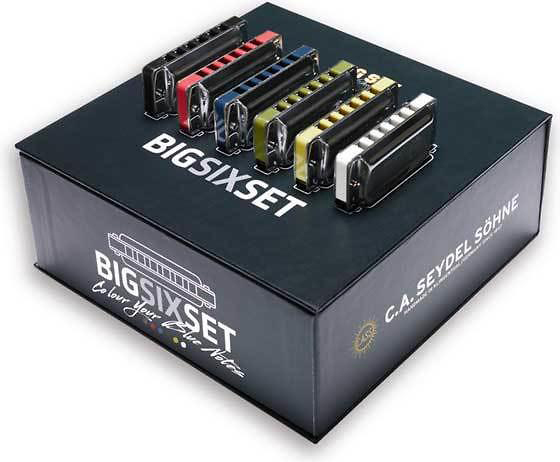 SEYDEL BLUES BIG SIX SET, STAINLESS STEEL REEDS, SOLID PLASTIC