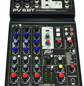 Peavey PV 6 BT   6-Channel Compact Mixer With USB (3612590)