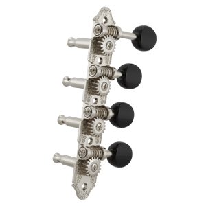 GROVER PROFESSIONAL MANDOLIN "F" STYLE NICKEL SET 8 4 + 4 ON PLATE W/  BLACK BUTTON