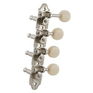 GROVER PROFESSIONAL MANDOLIN "F" STYLE NICKEL SET 8 4 + 4 ON PLATE W/  WHITE BUTTON