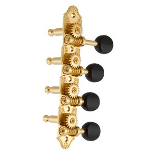 GROVER PROFESSIONAL MANDOLIN "F" VINTAGE GOLD SET 8 4 + 4 ON PLATE W/  BLACK BUTTON