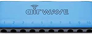 SUZUKI AIRWAVE 10 HOLE DIATONIC HARMONICA, KEY OF C, BLUE