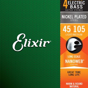 ELIXIR NICKEL PLATED ELECTRIC BASS STRING SET W/NANOWEB