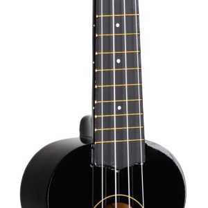 EDDY FINN SOPRANO UKULELE WITH BAG, GLOSS FINISH, BLACK