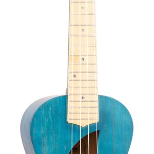 EDDY FINN BAMBOO BEACH UKULELE WITH GIG BAG, TRANSPARENT BLUE