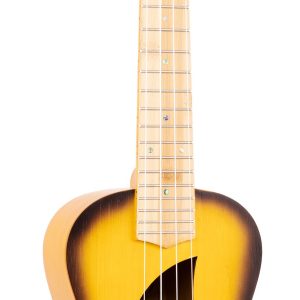 EDDY FINN BAMBOO BEACH UKULELE WITH GIG BAG, TRANSPARENT SUNBURST