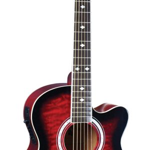 INDIANA MADISON ELITE GUITAR, QUILT RED