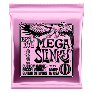 Mega Slinky Nickel Wound Electric Guitar Strings - 10.5-48 Gauge