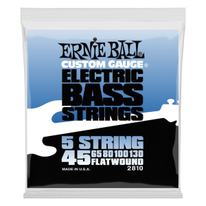 Flatwound 5-string Electric Bass Strings - 45-130 Gauge