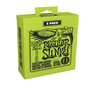 Regular Slinky Nickel Wound Electric Guitar Strings 3 Pack - 10-46 Gauge
