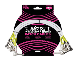 1' Angle / Angle Patch Cable 3-Pack - White