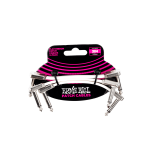 3" Flat Ribbon Patch Cable White 3 Pack - White