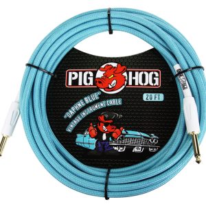 PIG HOG VINTAGE SERIES INSTRUMENT CABLE, 20ft, "DAPHNE BLUE"