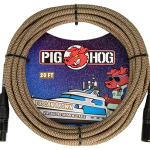 Pig Hog "Tuscan Brown" Woven Mic Cable, 20ft.