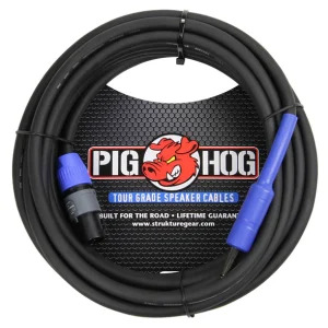 Pig Hog 25ft Speaker Cable, (14 gauge wire) SPKON to 1/4"