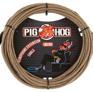 25ft Headphone Extension Cable, 1/4", “Tuscan Brown”