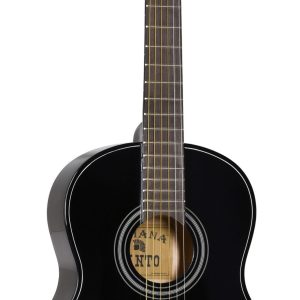 INDIANA PINTO GUITAR, BLACK GLOSS FINISH, WITH BAG