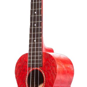 OHANA SOPRANO UKULELE, WILLOW WOOD TOP/BACK/SIDES, RED